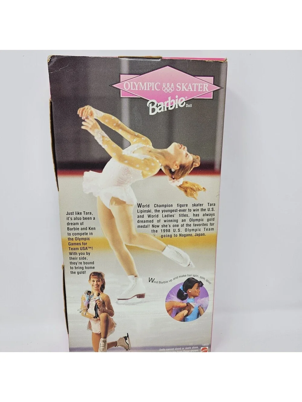 Licensed Collectible Barbie Doll '98 Nagano Olympic USA Skater African American